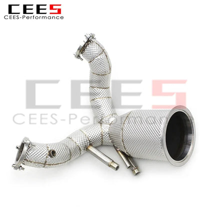 CEES Exhaust Downpipe for Porsche Cayenne COUPE 3.0T 2019-2023 Downpipe  Stainless steel Exhaust Pipe