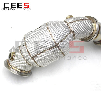 CEES Stainless Steel M8 F91 X5M F95 X6M F96 Downpipe for BMW Catted Downpipe Exhaust with Cell Cats