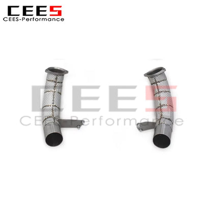 CEES Enhanced Soound Downpipe for BMW M850/M850i Alpina B8  G14 G15 G16 4.4TT 2024 SS304 Stainless Steel Exhaust Downpipe Header