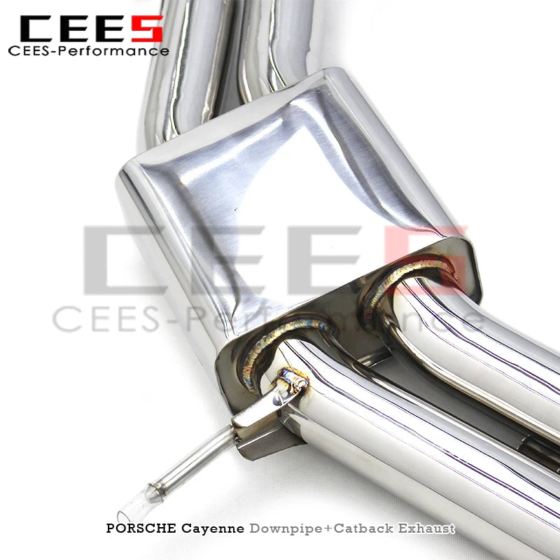 cees Downpipe Catback Exhaust System for PORSCHE Cayenne 958.1 4.8 2010-2016 Performance Stainless Steel Exhaust Pipe Muffler