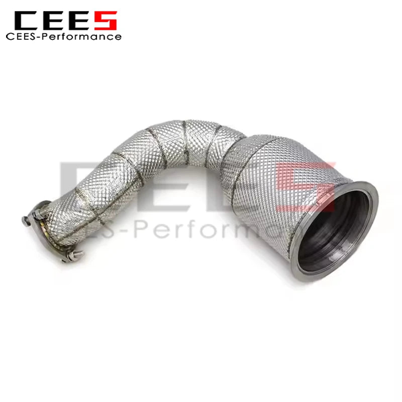 cees Performance Exhaust Downpipe for Porsche Cayenne COUPE 3.0T 2017-2020 Stainless Steel Racing Exhaust Pipe System Assembly