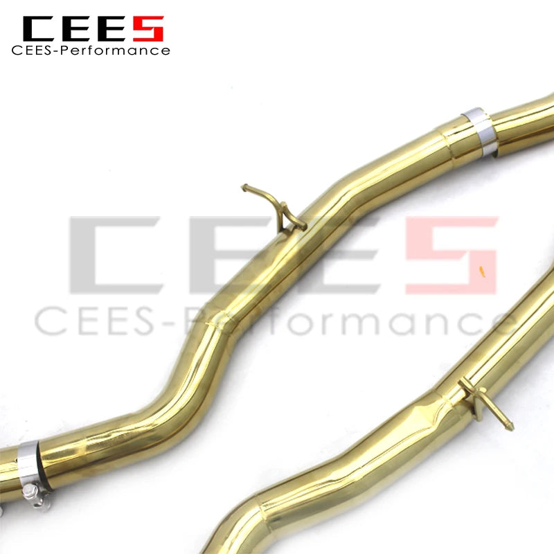 CEES Customized Plating gold Stainless Steel Valvetronic Catback Muffler Exhaust Pipes For BMW X3M/X4M F97/F98 3.0T 2019-2023