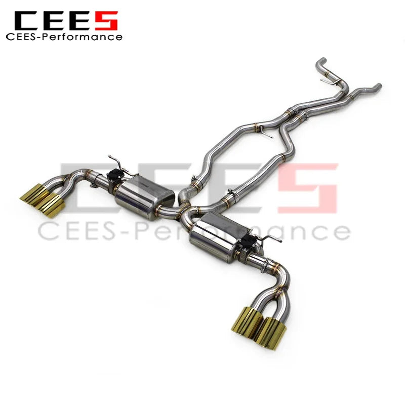 cees Stainless Steel Catback Exhaust Pipes For Porsche Cayenne S 958/958.1 3.0T 2011-2017 Exhaust System Escape Exhaust Pipe