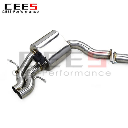 CEES Custom Valve Catback for Mercedes-Benz S63 AMG W222 5.5T 2014-2020 with Four Doors Stainless Steel Exhaust Pipes