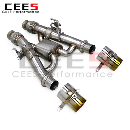 CEES Stainless Steel Catback Exhaust  for Mclaren Artura 2021-2024 Titanium Exhaust Tips Escape with Valve Car Exhaust Muffler