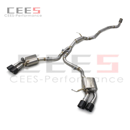 CEES Stainless Steel  Valved Sport Exhaust Catback Muffler for Porsche Macan 2.0T 2014-2017 Exhauster Pipe