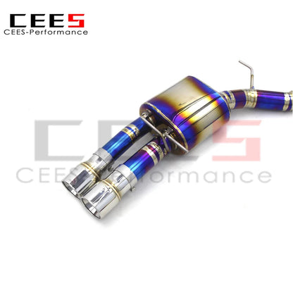 CEES Titanium Catback Exhaust System For BMW M6 E63 V10 5.0L 2006-2010 Tuning Car Exhaust Pipe Muffler Blue Escape