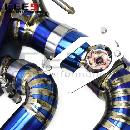 CEES Titanium 3Inches Catback Exhaust System for Chevrolet CORVETTE C8 2019-2023 Racing Exhaust Pipe Muffler with Original Valve