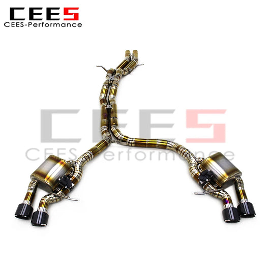 cees Titanium Exhaust Pipes for Porsche Macan 3.0T 2014-2023 Racing Catback Muffler Valvetronic with Remote Control System