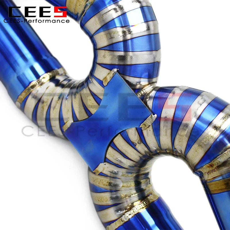 CEES Racing Full Exhaust Pipe for Ferrari F8 Spider/Tributo V8 3.9T 2019+ Titanium  Maximum Sound Straight Pipe Exhaust