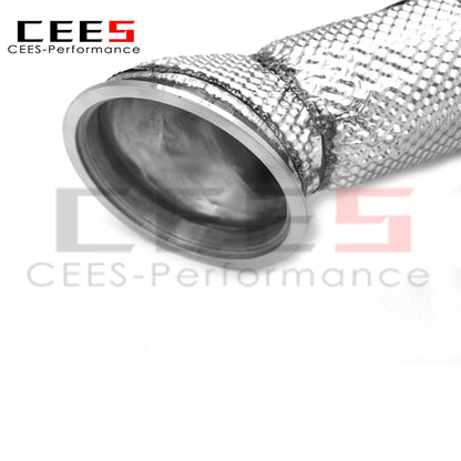 CEES Exhaust For Ferrari SF90 3.9T V8 2019-2023 Sport Downpipe Without Catalyst SS304 Exhaust Pipe