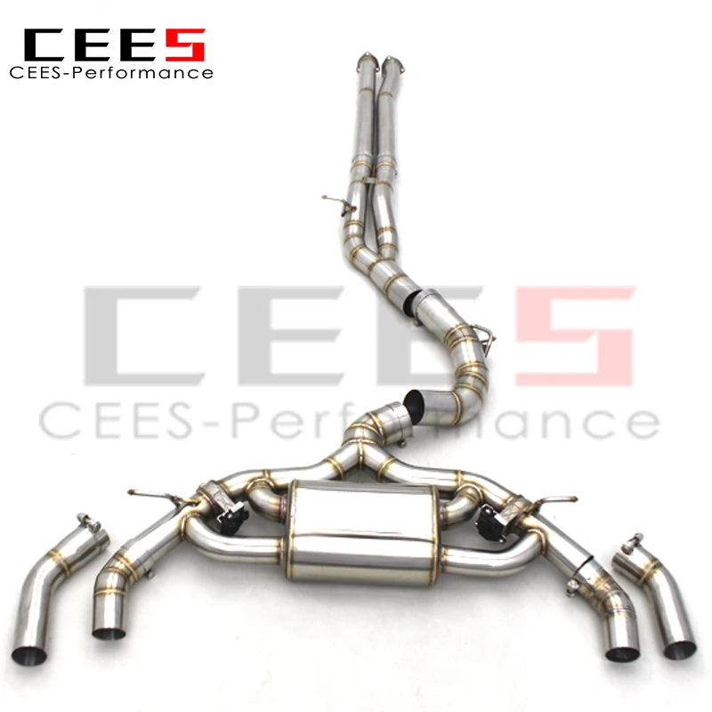 CEES For Audi RS3/TTRS 8Y 2.5T 2017-2023 304Stainless Steel Valve Catback Exhaust System with remote control Exhaust Muffler