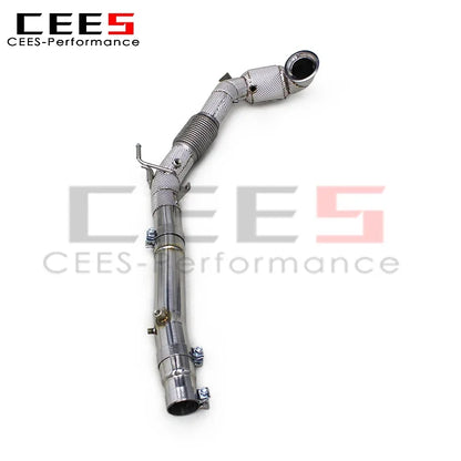 cees Downpipe Exhaust for VW GOLF8 MK8 GTI  2.0T 2021-2022 Stainless Steel High Flow Catted Downpipe with Catalyst Exhaust