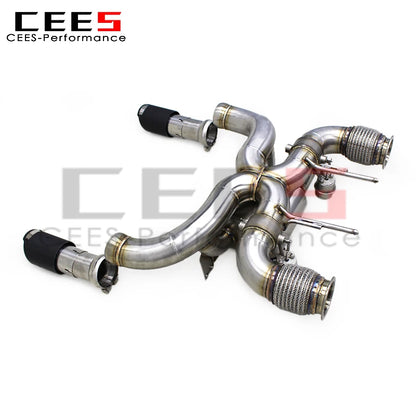 CEES  Valvetronic Exhaust Pipes for Mclaren 720S 4.0 2017-2019 Stainless Steel Exhaust Exhauster Sport Valved Muffler