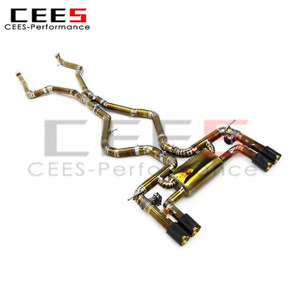 cees Valved Sport Exhaust System for BMW X5M/X6M F85/F86 4.4TT 2015-2019 Titanium Exhaust Pipes Valvetronic Catback Muffler