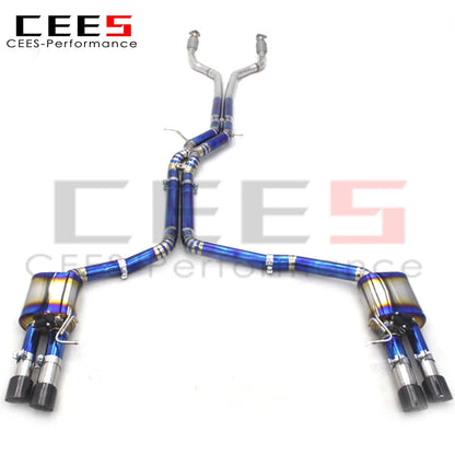 CEES Catback Exhaust System Performance Titanium escape Exhaust Pipe For Audi S6/S7 C7 4.0T 2013-2018