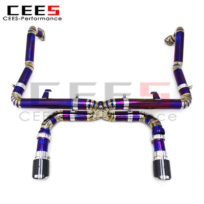 cees Catback Muffler for Porsche 718 Cayman/Boxster 2.5T/2.0T 2016-2022 Upgrades GT4 Street Car Titanium Pipe Exhaust System