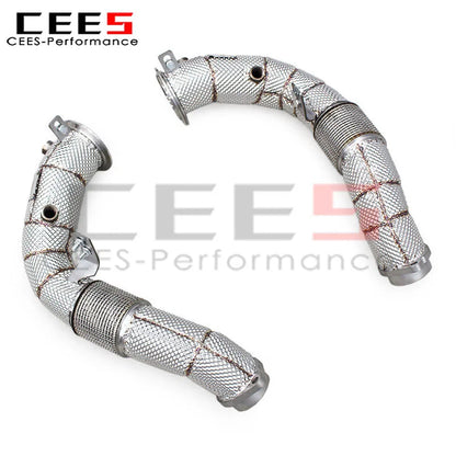 BMW X5M/X6M E70/E71 4.4TT 2010-2014 Stainless Steel Heat shield Downpipe Exhaust System