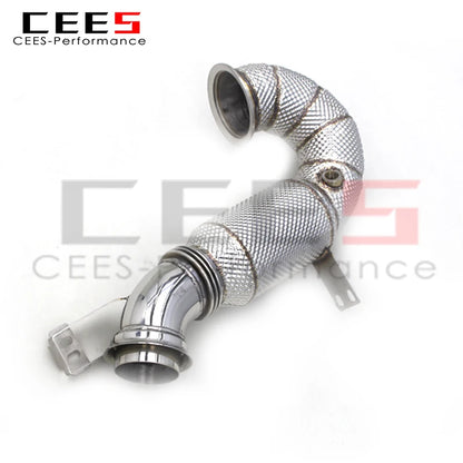 CEES Exhaust Downpipe for Mercedes-Benz E53 AMG 2019-2022 Tuning High Flow Catted Downpipe  with Catalyst  Exhaust System