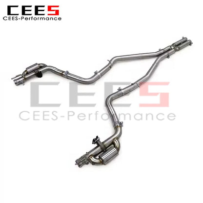 cees Tuning Exhaust Pipe Escape Assembly for Dodge Challenger 5.7L RT 2016-2022 Stainless Steel Catback Exhaust Muffler System