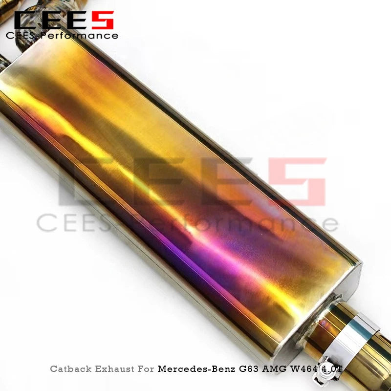 cees Complete Catback System for Mercedes-Benz G63 AMG W464 4.0T 2019-2023 Titanium Exhaust Pipe Muffler Free Flow Downpipe