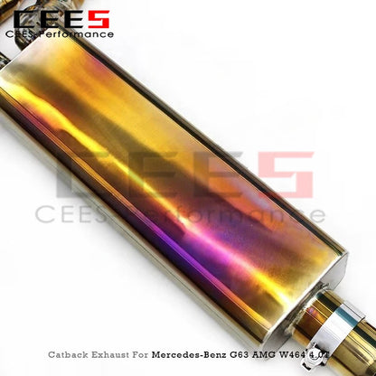 cees Complete Catback System for Mercedes-Benz G63 AMG W464 4.0T 2019-2023 Titanium Exhaust Pipe Muffler Free Flow Downpipe