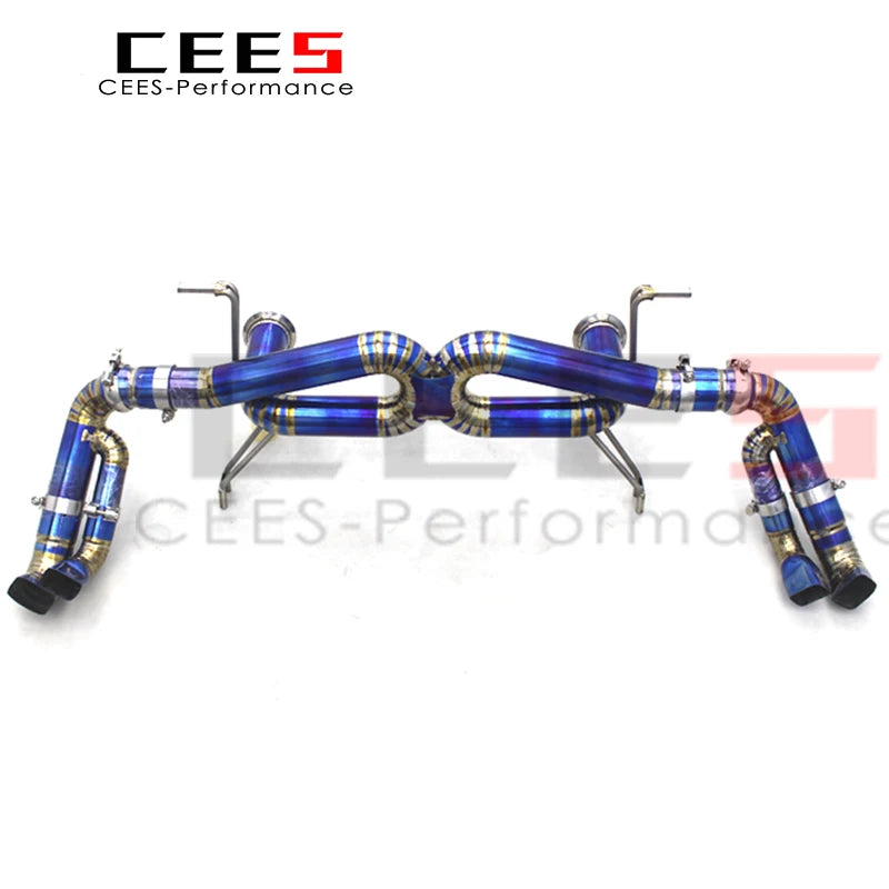 CEES Titanium alloy  Exhaust System Catback Exhaust  For Audi R8 V10 5.2 2017-2019 High Performance car exhaust muffler