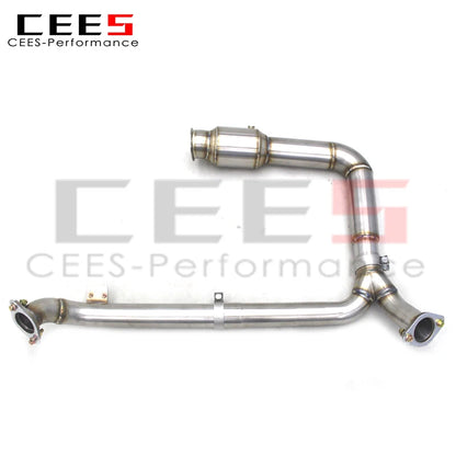 CEES Exhaust Downpipe For PORSCHE 718 Boxster/Cayman 2.0T 2016+ Downpipe with catalyst 304 Stainless Steel Exhaust Pipes