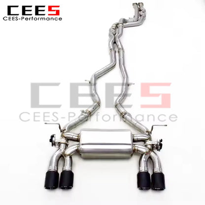 cees Valvetronic Catback Exhaust Pipes for BMW M3 F80 M4 F82 3.0T 2014-2019 SS304 Stainless Steel Exhaust Pipe Muffler System