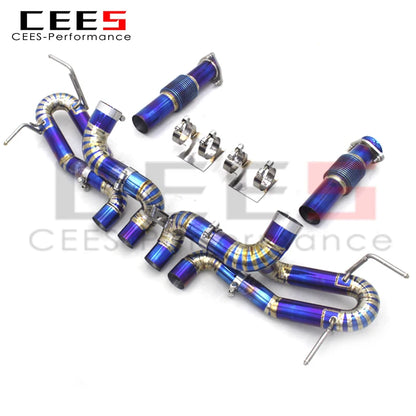 CEES  Titanium Catback Exhaust System For Chevrolet CORVETTE C8 2019-2023 Escape Exhaust Pipe Muffler Catless Downpipe