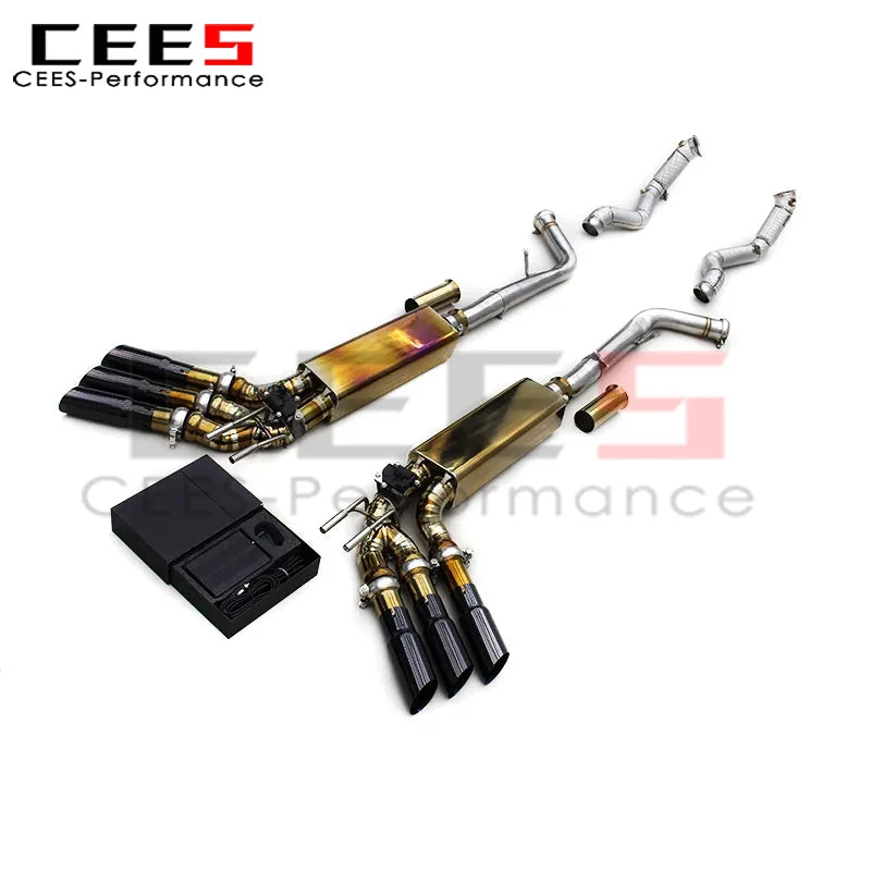 cees Complete Catback System for Mercedes-Benz G63 AMG W464 4.0T 2019-2023 Titanium Exhaust Pipe Muffler Free Flow Downpipe