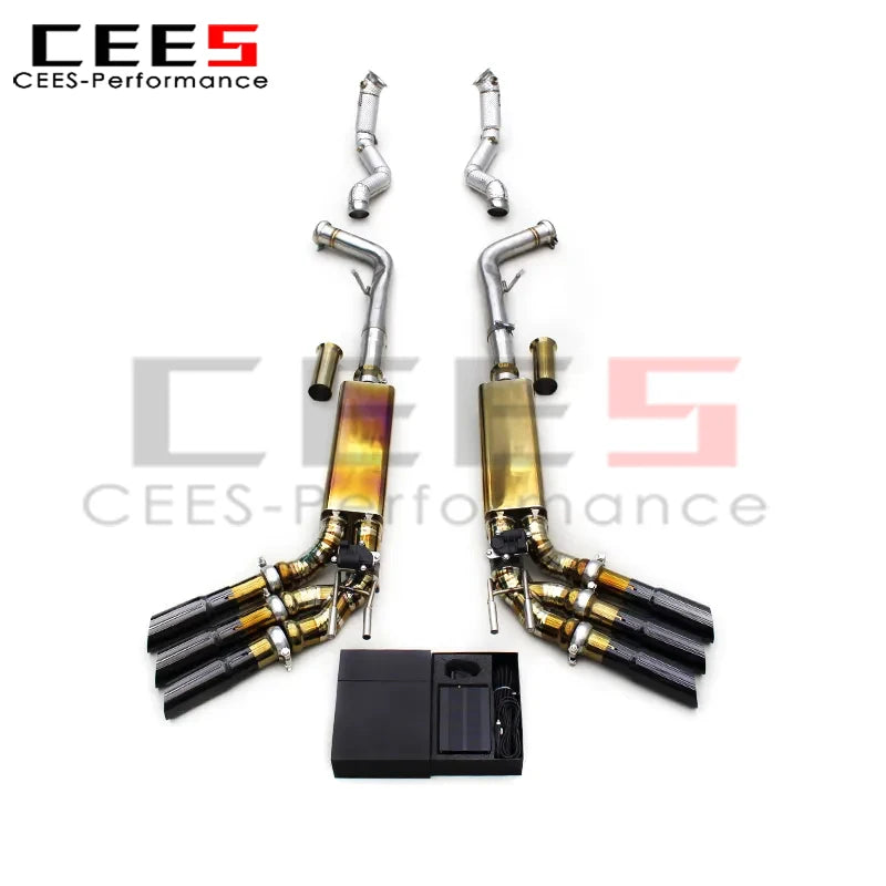 cees Complete Catback System for Mercedes-Benz G63 AMG W464 4.0T 2019-2023 Titanium Exhaust Pipe Muffler Free Flow Downpipe