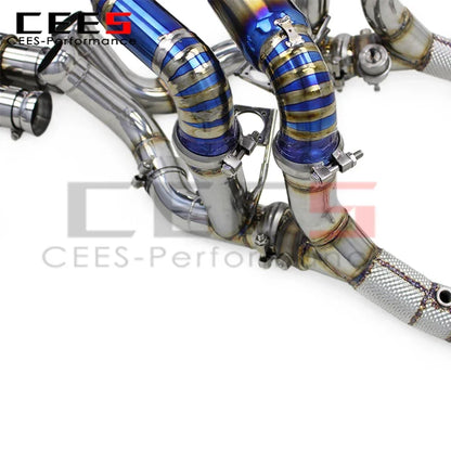 cees Titanium Catback Exhaust Catted Downpipe for Lamborghini Murcielago LP640 V12 6.2L 2007-2010 Tuning Car Exhaust Pipe System