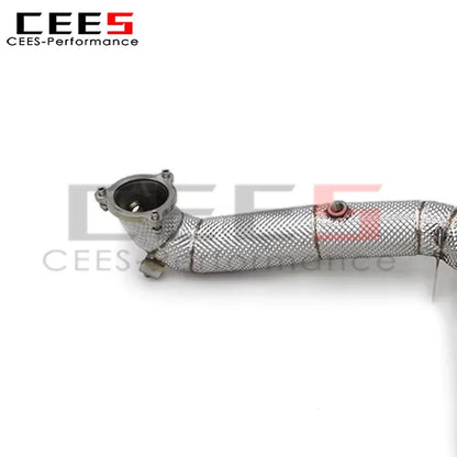 cees Sport Exhaust Downpipe for Mercedes-Benz A35 AMG W177 2.0T 2020-2023 SS304 Stainless Steel Exhaust Pipe Free Flow Downpipe