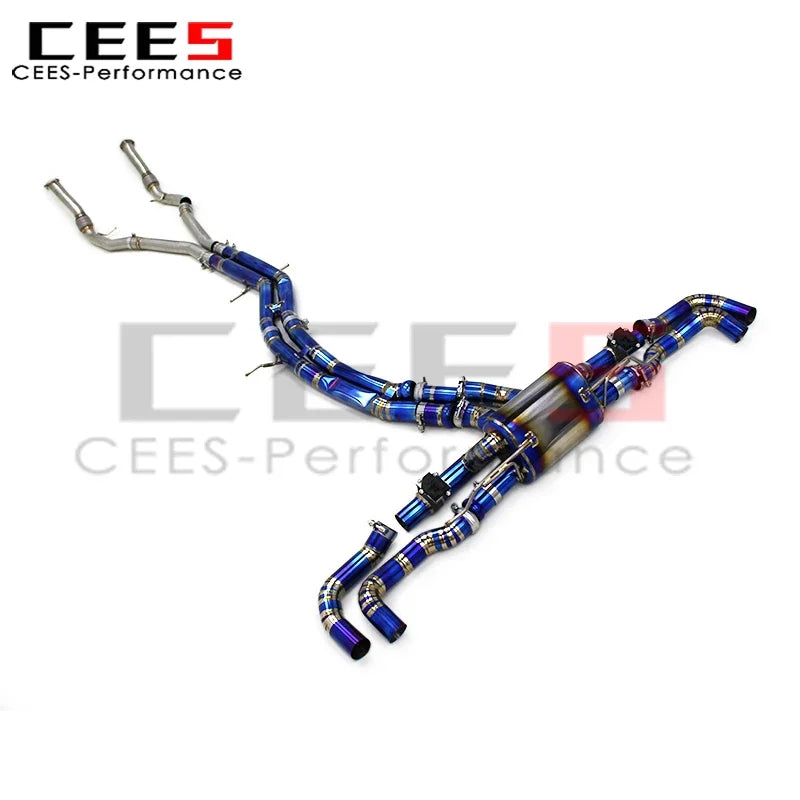 CEES Exhaust Pipes Assembly for Audi SQ8 4.0T 2018-2024 Car Exhaust System Performance Titanium Exhaust Pipe Muffler Escape