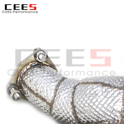 CEES Exhaust Downpipe For Audi SQ5 3.0T 2019-2023 Exhaust Pipe Stainless Steel Catless downpipe without catalyst