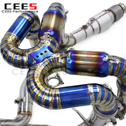 cees Titanium Catback Exhaust Catted Downpipe for Lamborghini Murcielago LP640 V12 6.2L 2007-2010 Tuning Car Exhaust Pipe System