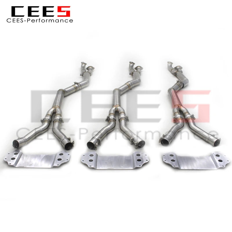 CEES Extended Brace Mid pipe For BMW M3/M4 G80/G82 3.0T 2020-2025 Stainless Steel 304 Exhaust Pipe Car Exhaust System