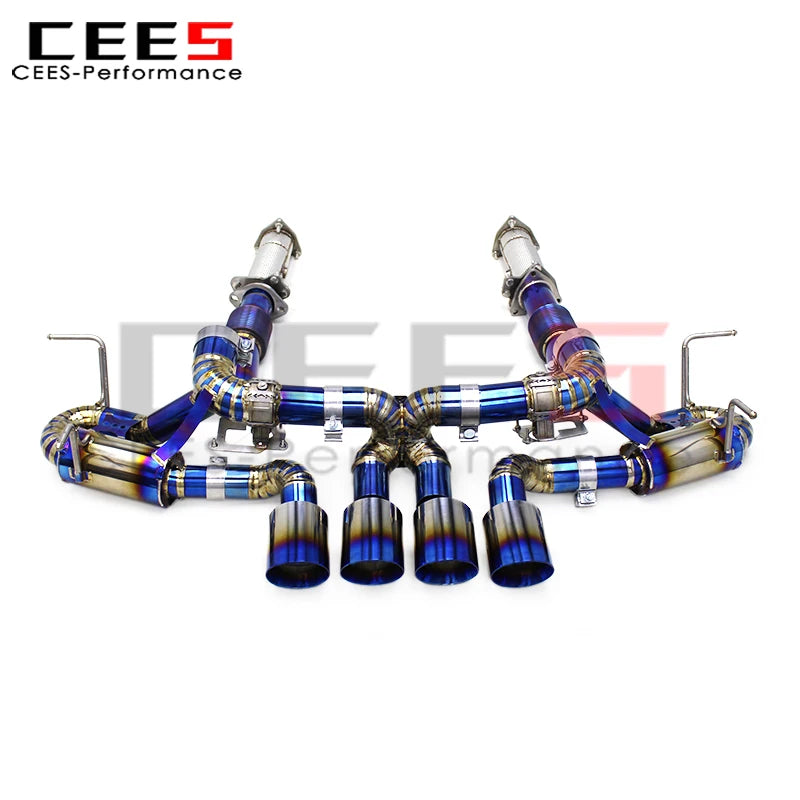 CEES Titanium Exhaust Pipes Muffler Downpipe for Chevrolet CORVETTE C8 Z06 2019-2023 Escape Catback Exhaust System