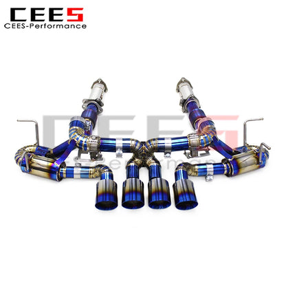 CEES Titanium Exhaust Pipes Muffler Downpipe for Chevrolet CORVETTE C8 Z06 2019-2023 Escape Catback Exhaust System