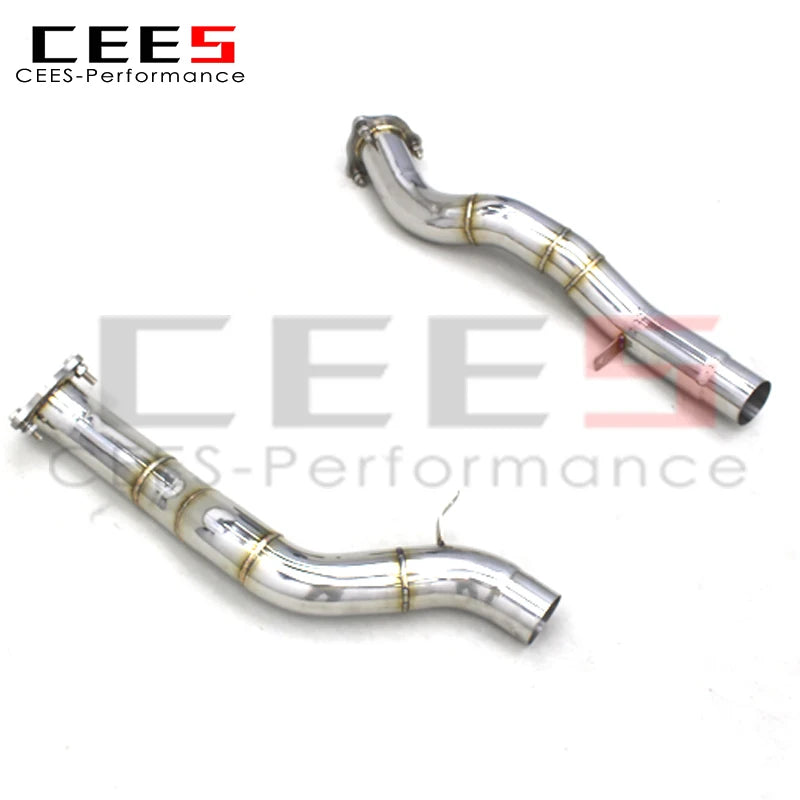 CEES mid pipe Downpipe For PORSCHE Cayenne 958 4.8 2010-2016 upgrade High quality exhaust pipes