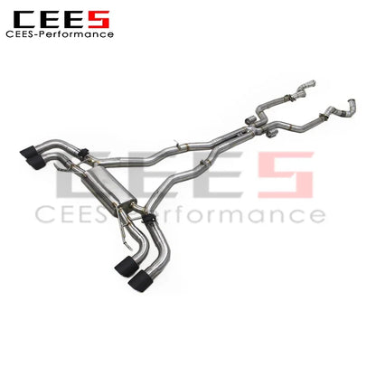 CEES Full Set Exhaust Pipes Downpipe for BMW X5M F95/X6M F96 4.4TT 2024 SUS304 Exhaust Muffler Escape Car Exhaust System