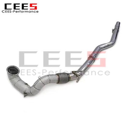 cees Downpipe Exhaust Pipes for VW Golf 8R 2.0T 2019-2023 High Performance Stainless Steel Car Escape Exhaust System Assembly