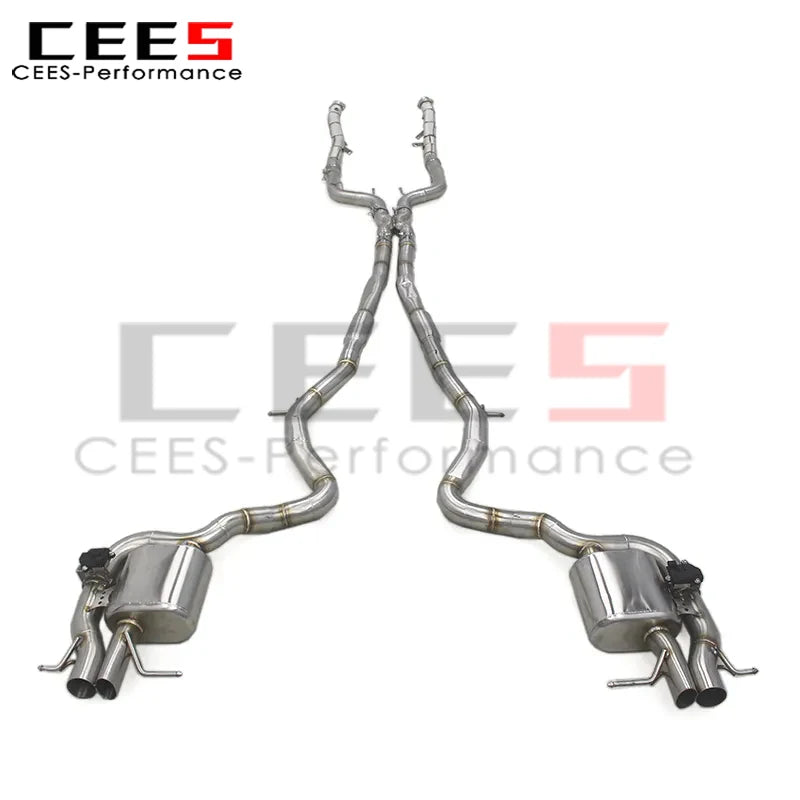 cees Catback Exhaust system For Mercedes-Benz S500 S550 W222 4.7T 5.5T 2014-2019 Titanium valve Exhaust Without Cat Downpipe