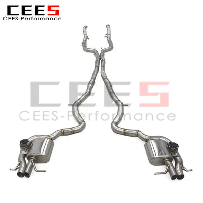 cees Catback Exhaust system For Mercedes-Benz S500 S550 W222 4.7T 5.5T 2014-2019 Titanium valve Exhaust Without Cat Downpipe