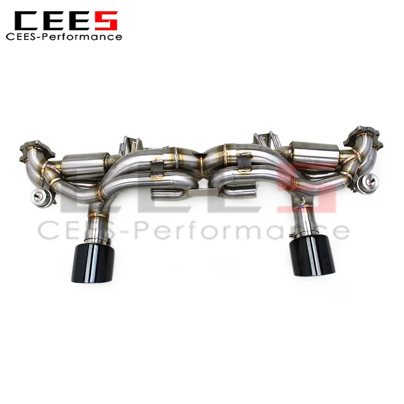 cees Valve Catback Exhaust Pipes for Porsche 718 Cayman GT4 4.0L 2024 SS304 Stainless Steel Tuning Car Exhaust Escape System