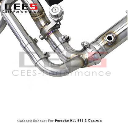 cees Vacuum Valve Catback Exhaust System for Porsche 911 991 991.2 Carrera 3.0T 2016-2018 Upgrades GT3 Engine Exhaust Manifold
