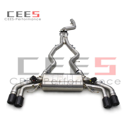 CEES Valvetronic Catback Exhaust Pipes For BMW M240i B58 3.0T 2017-2023 304Stainless Steel Exhaust Muffler