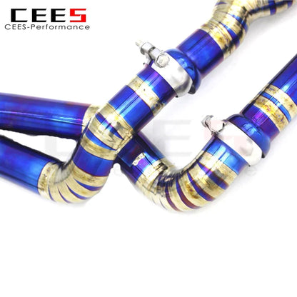 cees Performance Titanium 2.75inch 70MM Mid Pipe for BMW M2C/M2 Competition S55 F87 3.0T 2018-2023 Middle Exhaust Pipe System