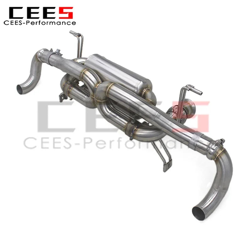 cees Stainless Steel Exhaust Catback for Audi R8 V8 4.2L 2007-2015 Car Valve Axle Back Dual Outlet Exhaust Pipes Muffler System